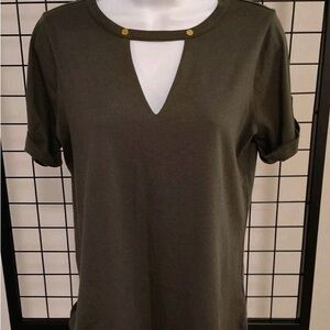 NWT Michael Kors Keyhole Neck Top